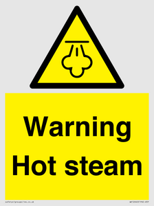 Warning Hot steam